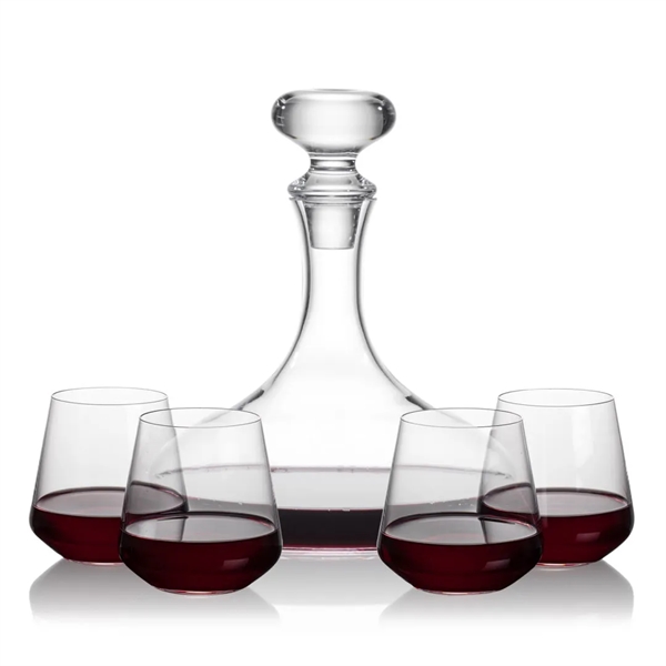 Stratford Decanter and Wine Glasses. Handsome curved design perfect for decanting... from ASI 84592 St Regis Group