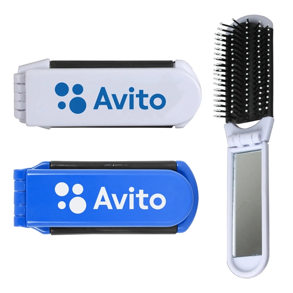 Fold-up brush with mirror.... from ASI 52710 Lincoln Line