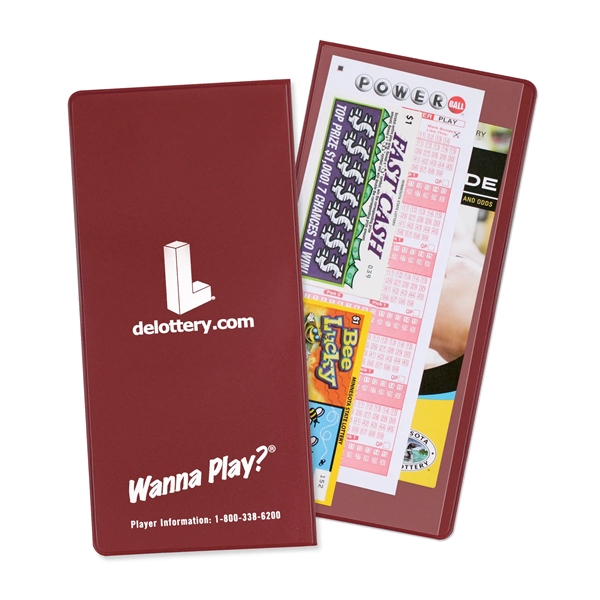 Lottery ticket holder made of vinyl measuring 9.5"H x 4.5"W with... from ASI 54040 Fey Promo
