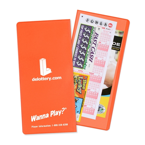 Lottery ticket holder made of vinyl measuring 9.5"H x 4.5"W with... from ASI 54040 Fey Promo