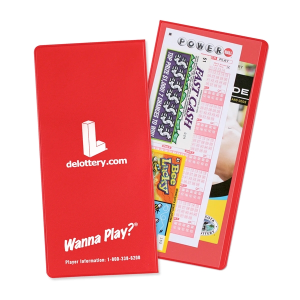 Lottery ticket holder made of vinyl measuring 9.5"H x 4.5"W with... from ASI 54040 Fey Promo
