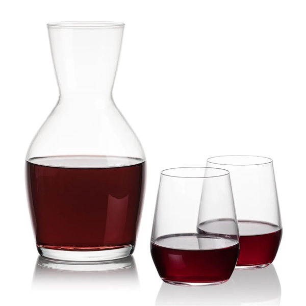 Our 38oz Crystalline Westwood Carafe & 12.5oz Crystalline Germain Stemless Footed... from ASI 84592 St Regis Group