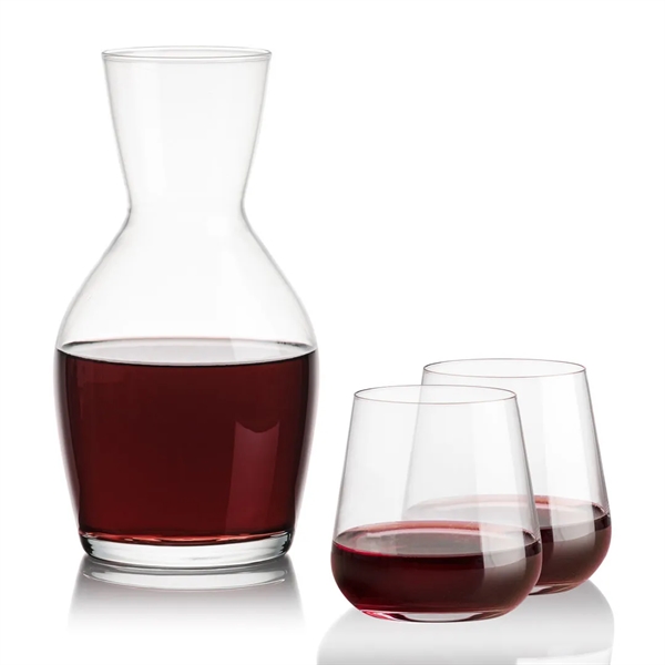 Our 38oz Crystalline Westwood Carafe & 11oz Crystalline Howden Stemless Footed... from ASI 84592 St Regis Group