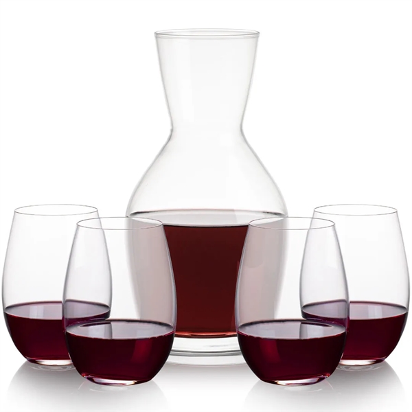 Our 38oz Crystalline Westwood Carafe & 18.5oz Crystalline Laurent Stemless Footed... from ASI 84592 St Regis Group