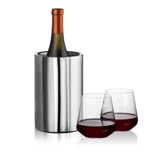 Jacobs Wine Cooler & 2 or 4 Stemless Cannes Wine... from ASI 84592 St Regis Group