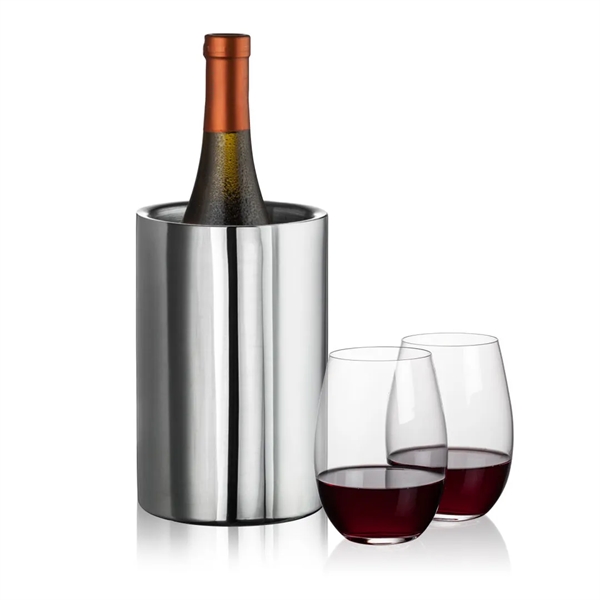 Jacobs Wine Cooler & 2 or 4 Stemless Laurent Wine... from ASI 84592 St Regis Group