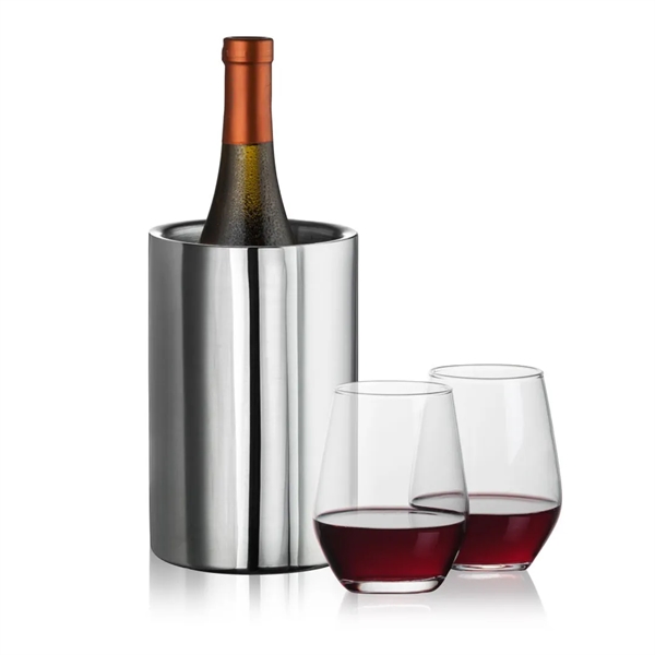 Jacobs Wine Cooler & 2 or 4 Stemless Mandelay Wine... from ASI 84592 St Regis Group