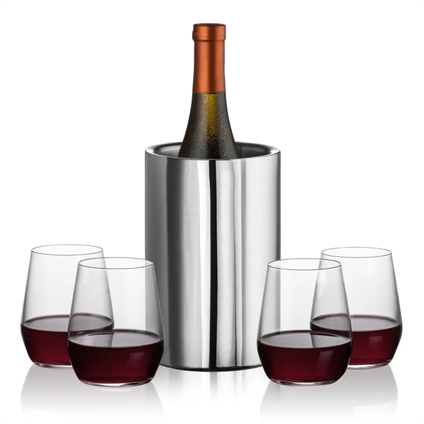 Jacobs Wine Cooler &  2 or 4 Stemless Germain Wine... from ASI 84592 St Regis Group