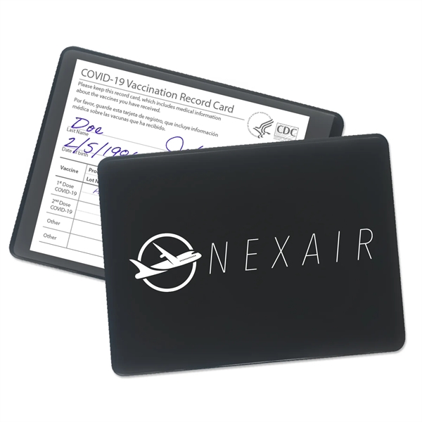 COVID vaccination card holder that's made of vinyl.... from ASI 54040 Fey Promo