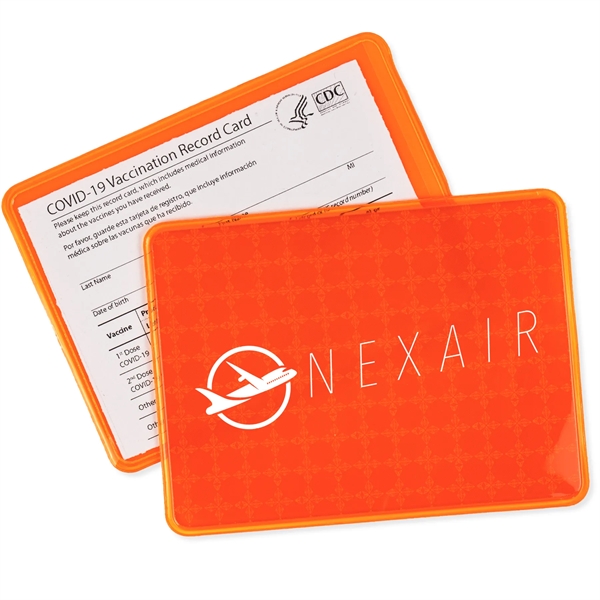 COVID vaccination card holder that's made of vinyl.... from ASI 54040 Fey Promo