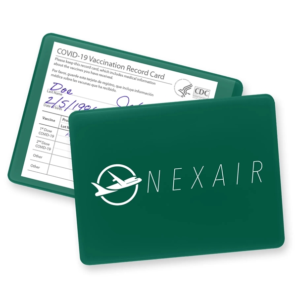 COVID vaccination card holder that's made of vinyl.... from ASI 54040 Fey Promo