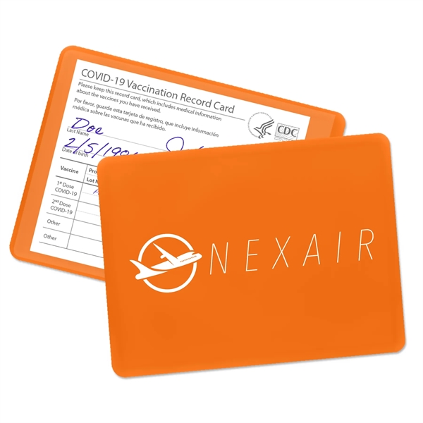 COVID vaccination card holder that's made of vinyl.... from ASI 54040 Fey Promo