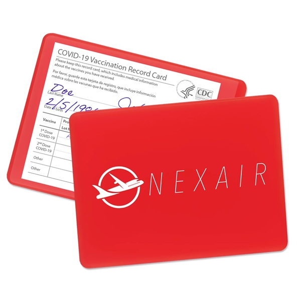 COVID vaccination card holder that's made of vinyl.... from ASI 54040 Fey Promo