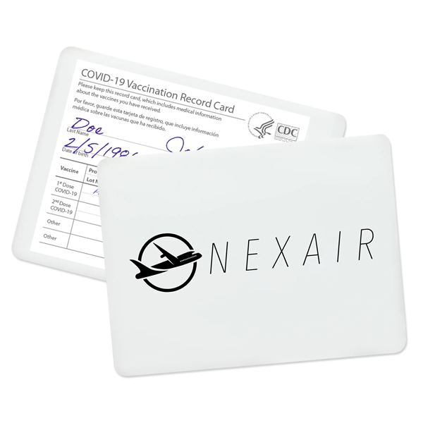 COVID vaccination card holder that's made of vinyl.... from ASI 54040 Fey Promo
