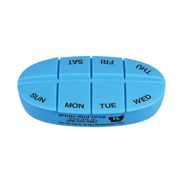 2.5"H x 4"W x 0.87"D  pillbox with eight separate compartments;... from ASI 54040 Fey Promo / Mi Line by Fey