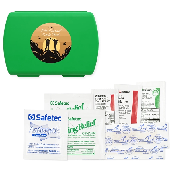 Full color imprinted USA made Outdoor Aid Kit with Hand Sanitizers,... from ASI 54040 Fey Promo