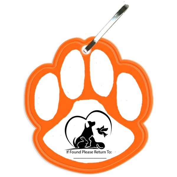 Paw print zipper pull that measures 2.06"H x 1.93"W with reflective... from ASI 54040 Fey Promo / Reflectix® Mi Line by Fey