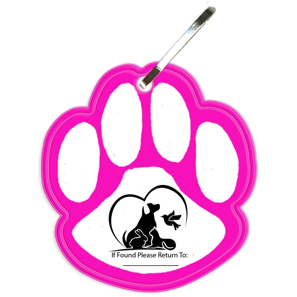 Paw print zipper pull that measures 2.06"H x 1.93"W with reflective... from ASI 54040 Fey Promo / Reflectix® Mi Line by Fey