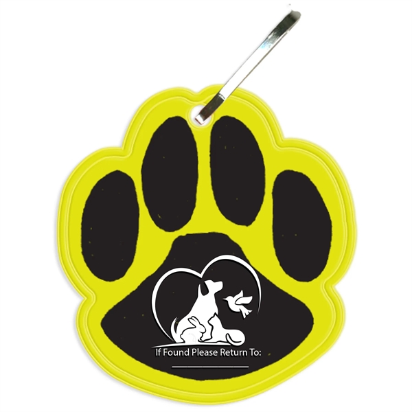 Paw print zipper pull that measures 2.06"H x 1.93"W with reflective... from ASI 54040 Fey Promo / Reflectix® Mi Line by Fey