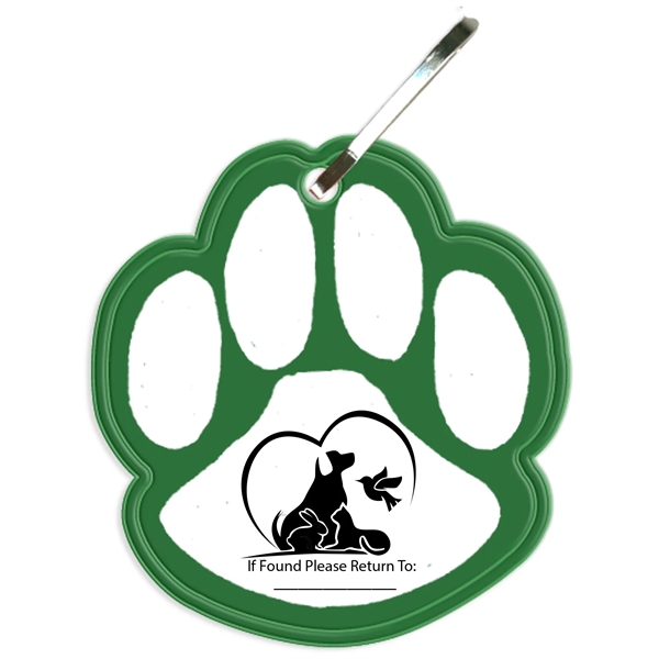 Paw print zipper pull that measures 2.06"H x 1.93"W with reflective... from ASI 54040 Fey Promo / Reflectix® Mi Line by Fey
