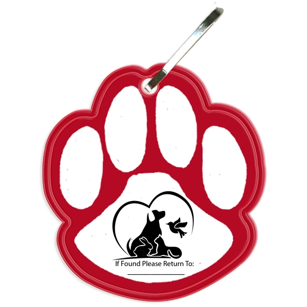 Paw print zipper pull that measures 2.06"H x 1.93"W with reflective... from ASI 54040 Fey Promo / Reflectix® Mi Line by Fey