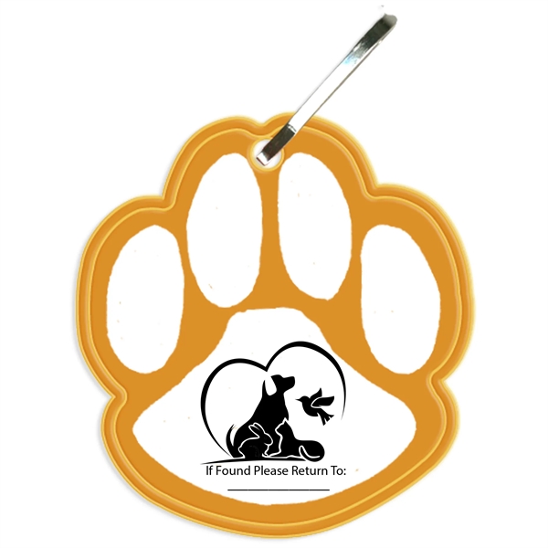 Paw print zipper pull that measures 2.06"H x 1.93"W with reflective... from ASI 54040 Fey Promo / Reflectix® Mi Line by Fey