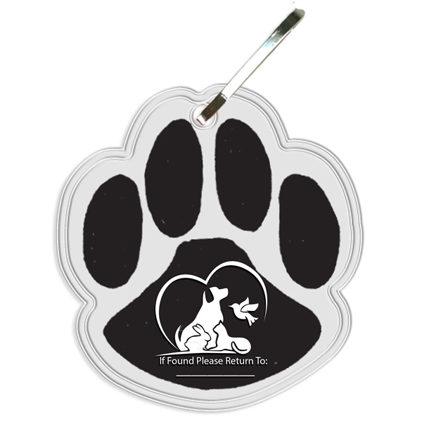 Paw print zipper pull that measures 2.06"H x 1.93"W with reflective... from ASI 54040 Fey Promo / Reflectix® Mi Line by Fey