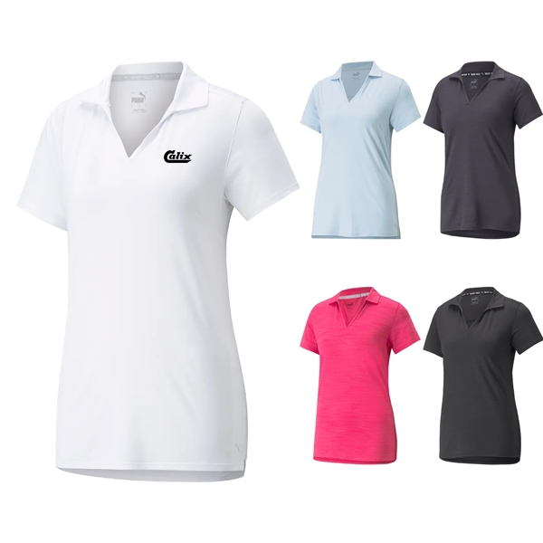 Women's polo with UPF40+ protection, moisture-wicking performance, and V-neck placket.... from ASI 57653 Gold Bond