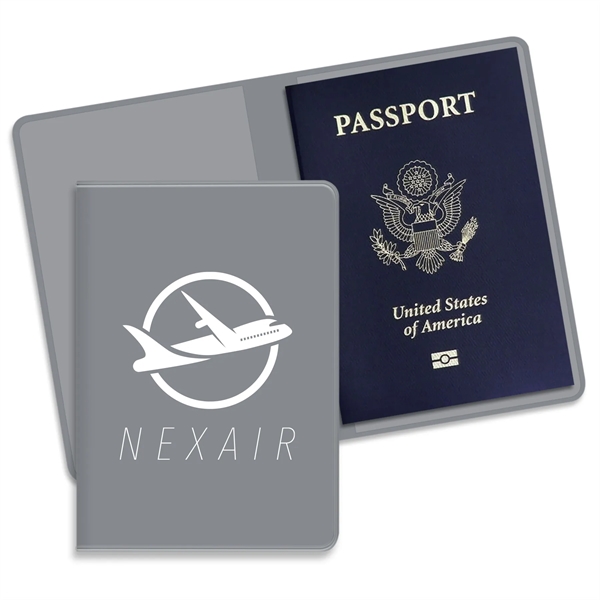 Dual pocket passport holder case made of vinyl, measuring 5.18"H x... from ASI 54040 Fey Promo