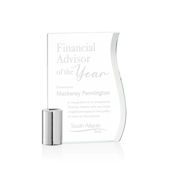 The Starfire Crystal Holbrook Award features a subtle S-curved beveled edge... from ASI 84592 St Regis Group / St Regis