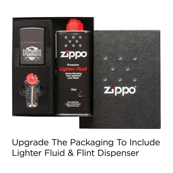 Famous Zippo Windproof Lighter. Made In the USA. The high-polish black... from ASI 46170 Compass Industries Inc