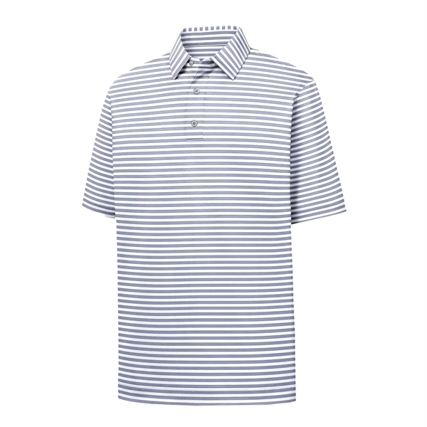 Men's pinstripe golf polo with moisture wicking, anti-microbial and UV protecting... from ASI 57653 Gold Bond