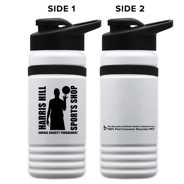 20 Oz. Stripe Bottle with Drink-thru Lid... from ASI 55990 Garyline