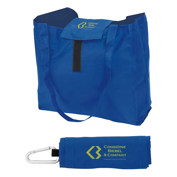 Carabiner Hook Foldable Tote Bag... from ASI 31517 Admart Products / Admart Line