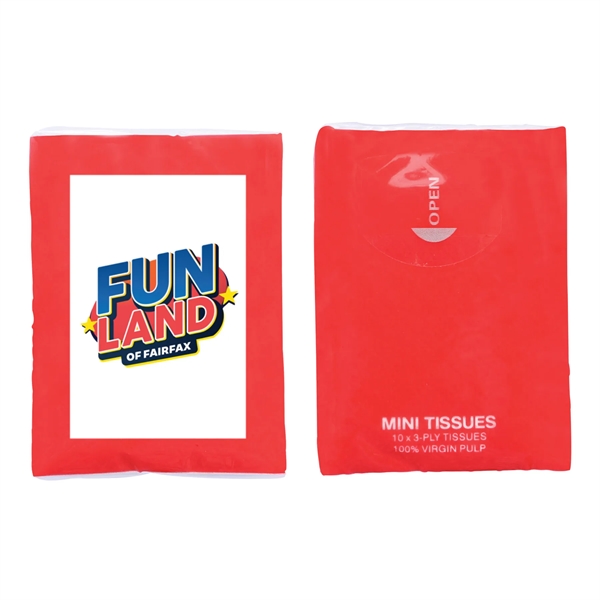 3" x 2" x 1" ten-pack of 7.875" x 8" tissues... from ASI 63549 Jornik Manufacturing Corp