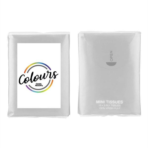 3" x 2" x 1" ten-pack of 7.875" x 8" tissues... from ASI 63549 Jornik Manufacturing Corp