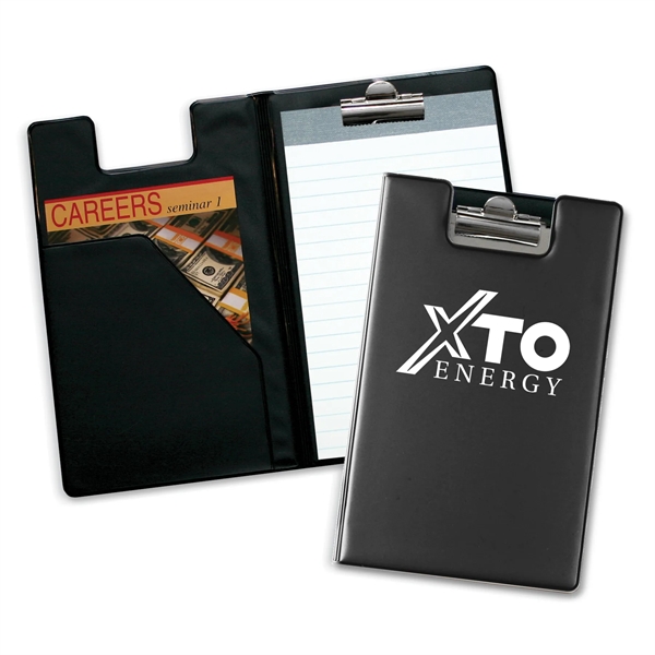 Writing pad with diagonal front pocket and polished nickel clip.... from ASI 54040 Fey Promo