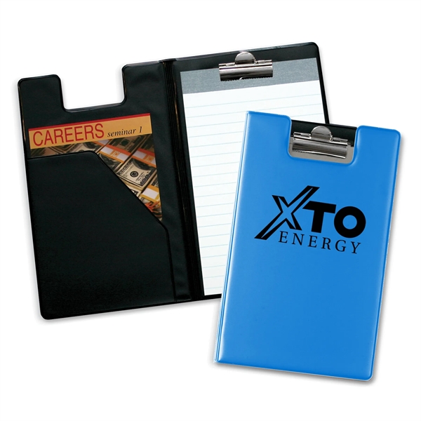 Writing pad with diagonal front pocket and polished nickel clip.... from ASI 54040 Fey Promo