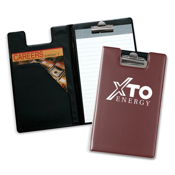 Writing pad with diagonal front pocket and polished nickel clip.... from ASI 54040 Fey Promo