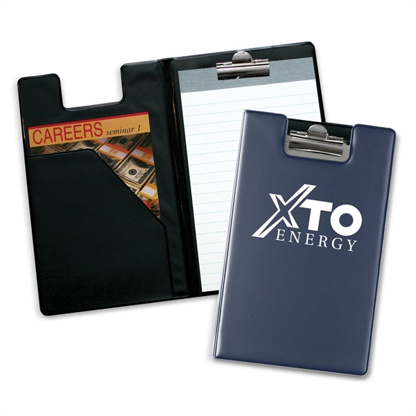 Writing pad with diagonal front pocket and polished nickel clip.... from ASI 54040 Fey Promo