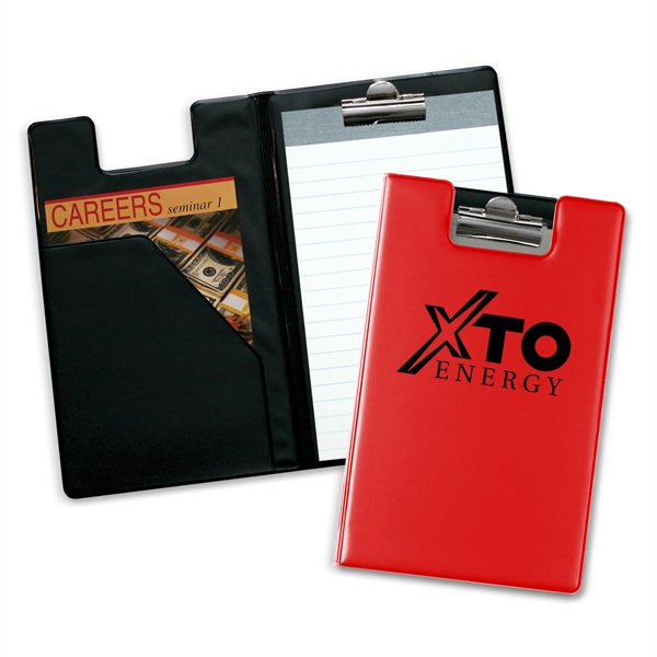 Writing pad with diagonal front pocket and polished nickel clip.... from ASI 54040 Fey Promo
