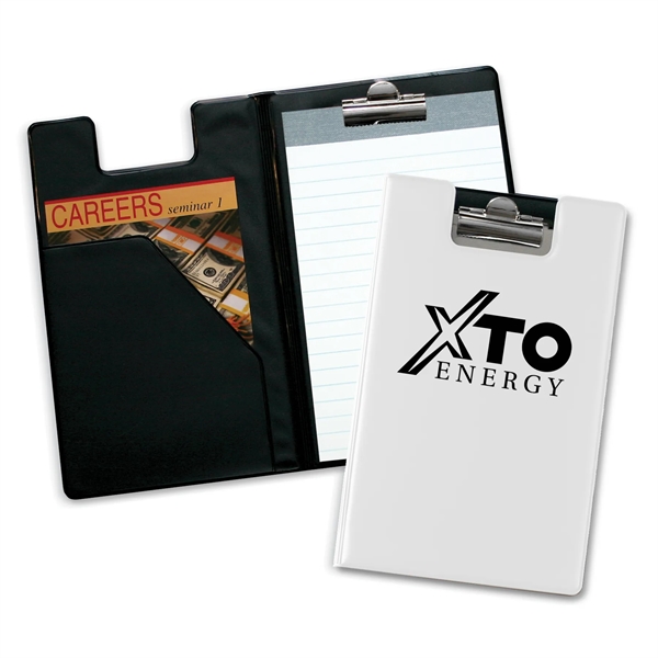 Writing pad with diagonal front pocket and polished nickel clip.... from ASI 54040 Fey Promo