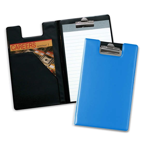 Writing pad with diagonal front pocket and polished nickel clip.... from ASI 54040 Fey Promo