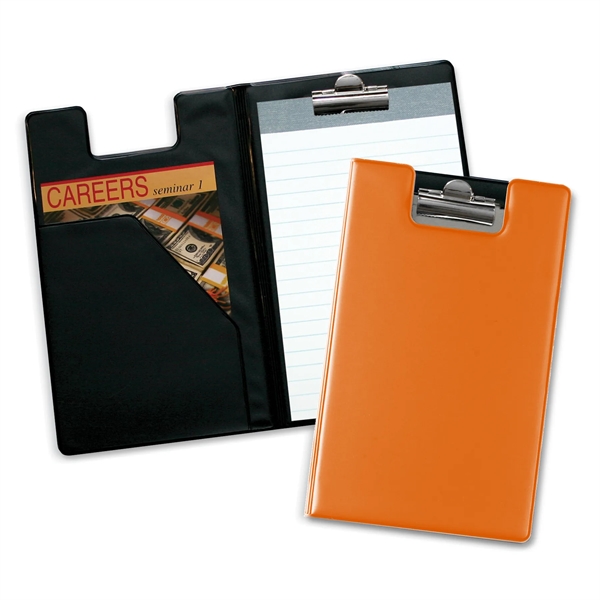 Writing pad with diagonal front pocket and polished nickel clip.... from ASI 54040 Fey Promo
