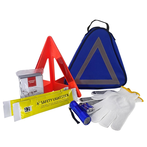 This compact 600D Polyester Triangle Safety Bag case has a reflective... from ASI 63698 Justin Case®