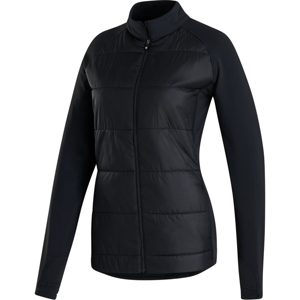Women's jacket with woven panels, front zipper, and side pockets.... from ASI 57653 Gold Bond