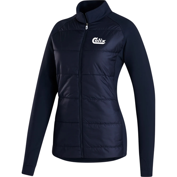 Women's jacket with woven panels, front zipper, and side pockets.... from ASI 57653 Gold Bond