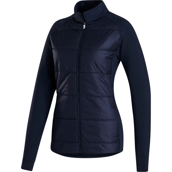 Women's jacket with woven panels, front zipper, and side pockets.... from ASI 57653 Gold Bond