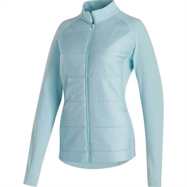 Women's jacket with woven panels, front zipper, and side pockets.... from ASI 57653 Gold Bond