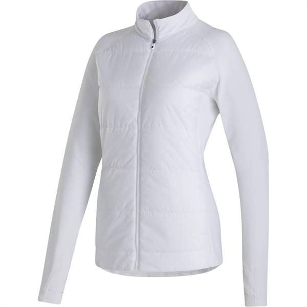 Women's jacket with woven panels, front zipper, and side pockets.... from ASI 57653 Gold Bond